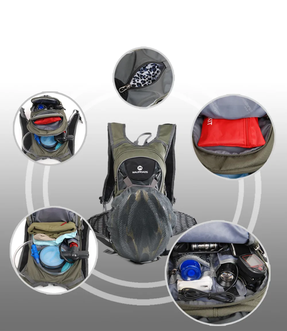 Maleroads велосипедный мешок + 2L ТПУ воды сумка мочевого пузыря гидратации езда на