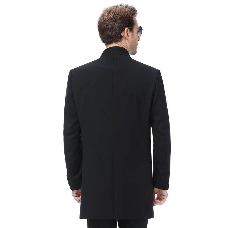 Новинка Мужской Блейзер облегающий деловой повседневный костюм Тренч куртка