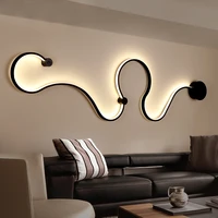 modern minimalist creative wall lamp blackwhite iron paint led indoor living room bedroom ac96 265v decoration diy led lighting