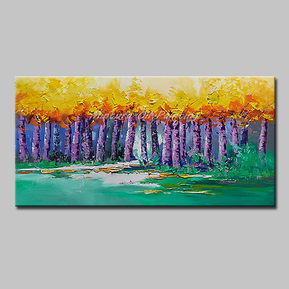 Mintura Art, большой размер, ручная роспись, абстрактное дерево, масляная живопись на холсте, современное домашнее украшение Стены, картина для гостиной - Цвет: MT161277