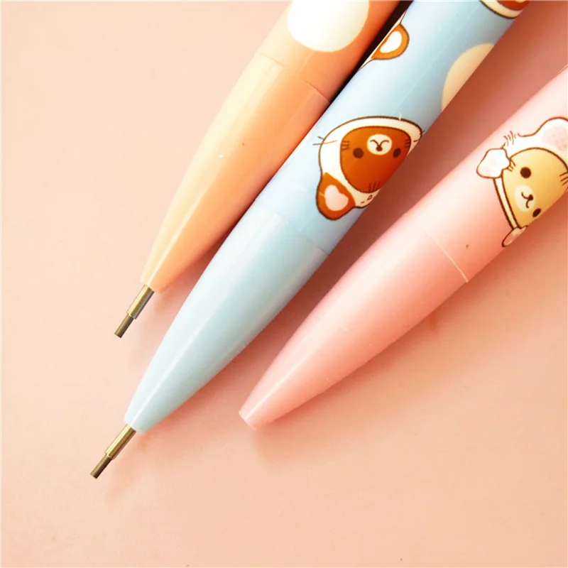 Милый механический карандаш Kawaii С мультяшным кристаллом медведем