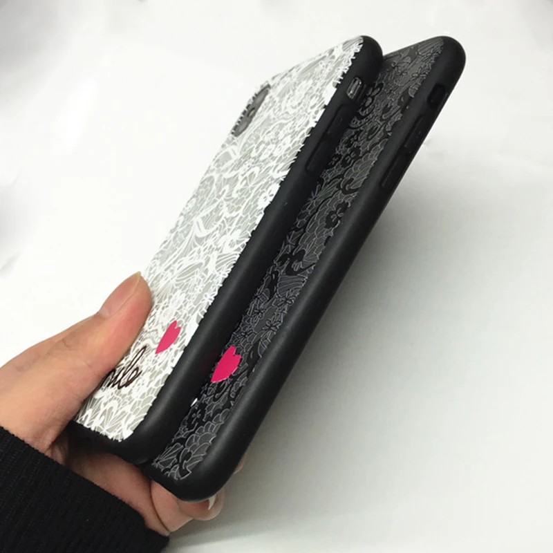 Сексуальный кружевной цветок телефон чехол для iPhone 6 s 7 8 Plus Xs Max XR X 5 5S SE 6s жесткая