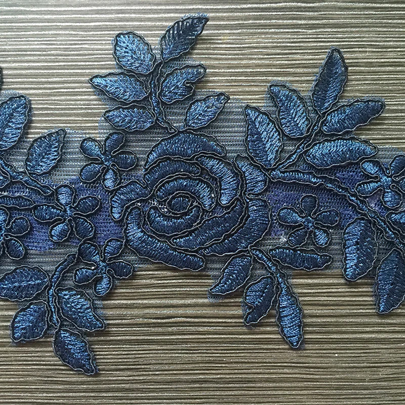 Модная пикантная Свадебная Кружевная подвязка с бантом кружевная лента синий