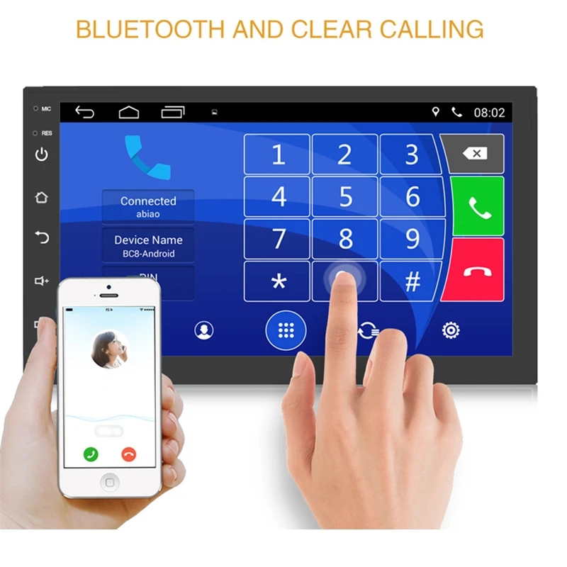 Wetowe C1 2 Din 7 &quotAndroid 1 Автомобильный Универсальный мультимедийный видео плеер с gps
