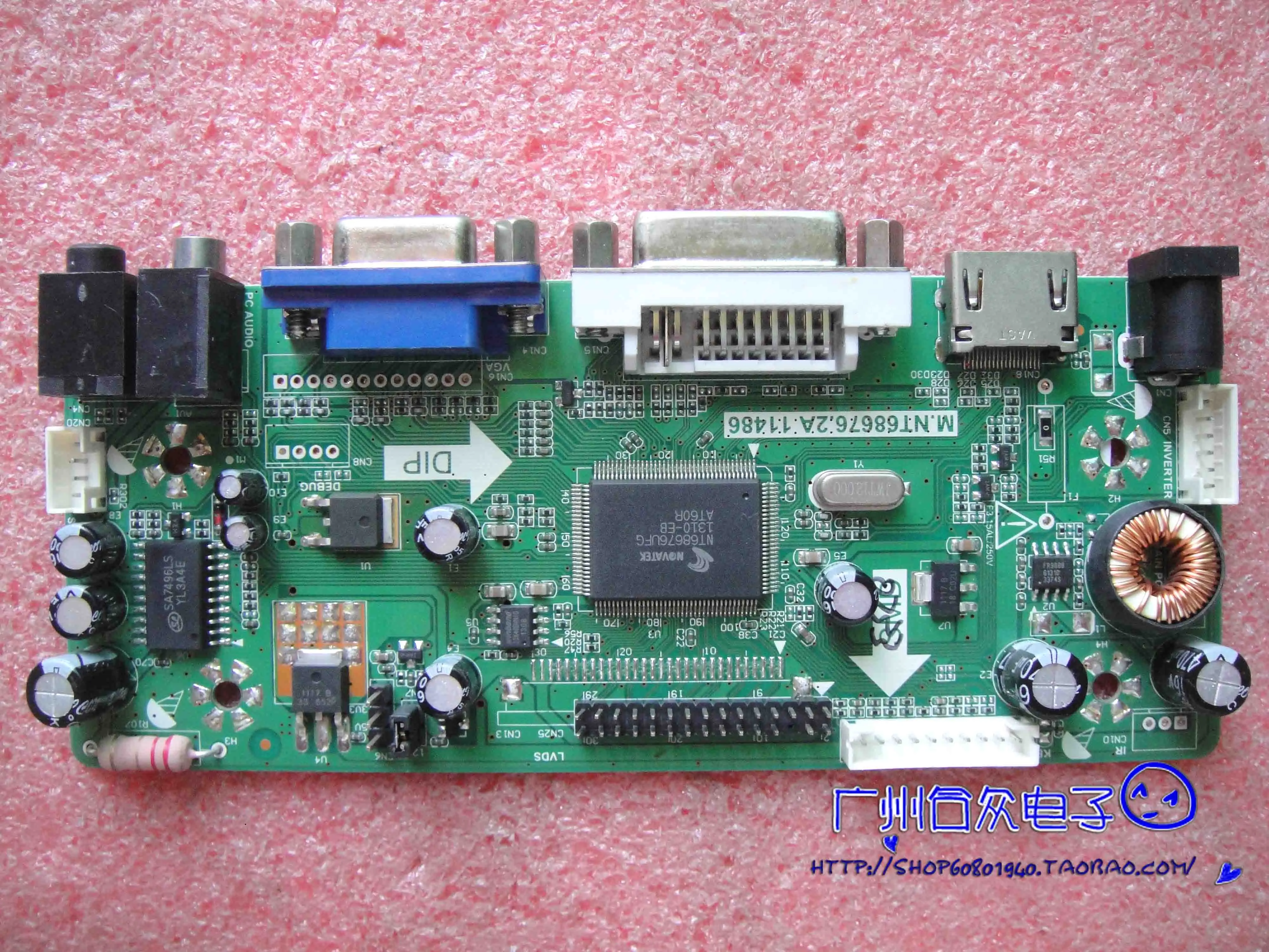 M.NT68676.2A универсальная плата ЖК контроллера HDMI DVI VGA Аудио LVDS DIY|lcd hdmi vga|lvds diylvds led |