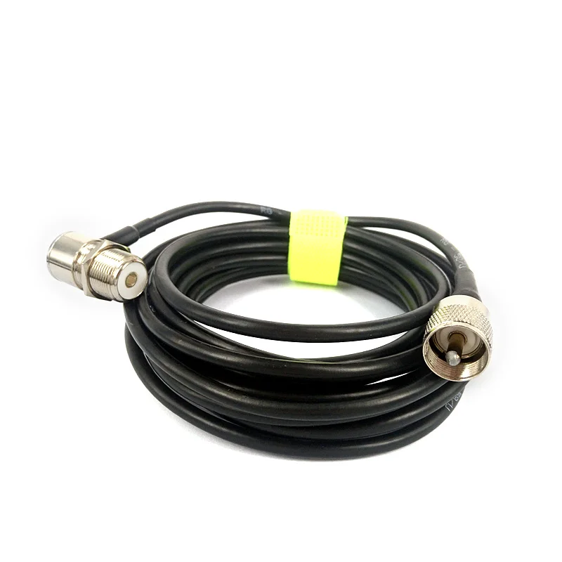 PL259 Antenna Connector Coaxial Extend Cord Cable SO239 5M 16ft UHF for Car Radio Walkie Talkie MP320 MP9000 KT-8900 KT-8900R