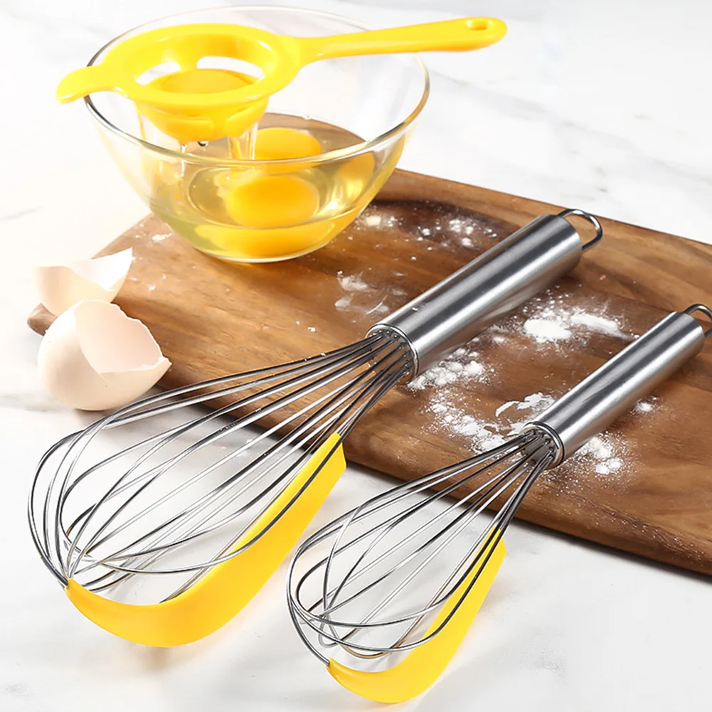 3 шт./компл. вращающийся ручной Сепаратор для яиц Венчик миксер взбивания