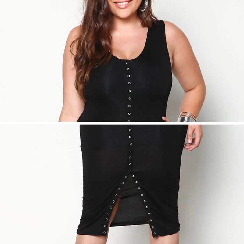 2019 летнее женское сексуальное трикотажное платье с круглым вырезом без рукавов