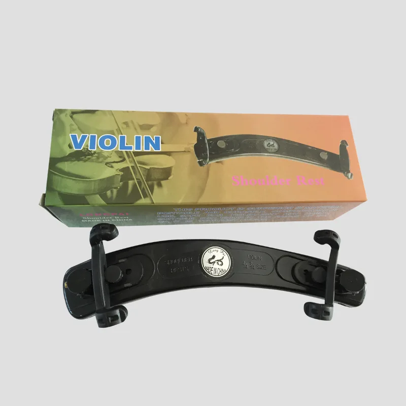 

Wholesale 10 pcs/lot Plastic Violin Shoulder Rest Black Adjustable Pad Support 4/4, 3/4, 1/2, 1/4, 1/8 Violin Fiddle Accessories