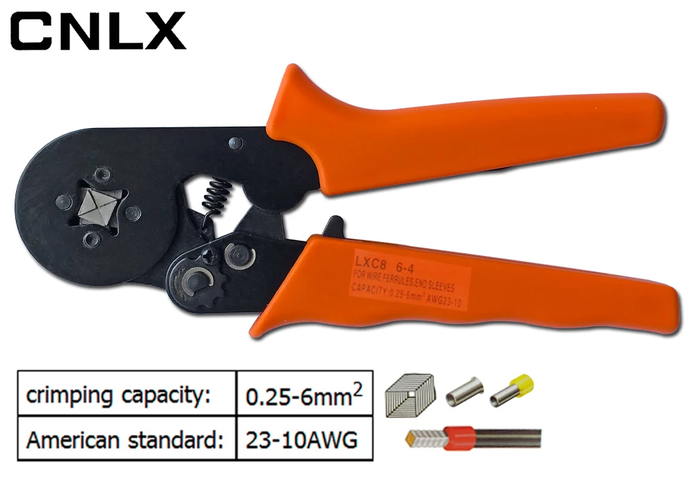 LXC8 10С 0,25-10mm2 23-7AWG LXC8 6-4/6-4A 0,25-6mm2 LXC8 16-4 обжимные клещи электрическая трубка Клеммы Коробка мини фирменный Зажим инструменты