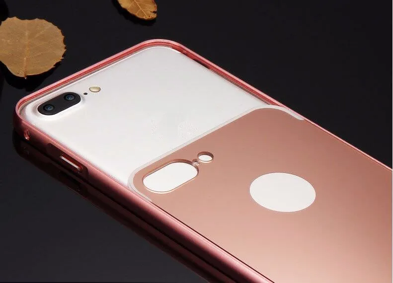 Роскошные зеркальные чехлы из розового золота для OnePlus 5, алюминиевая металлическая рамка, чехол для One Plus Five 1+ 5
