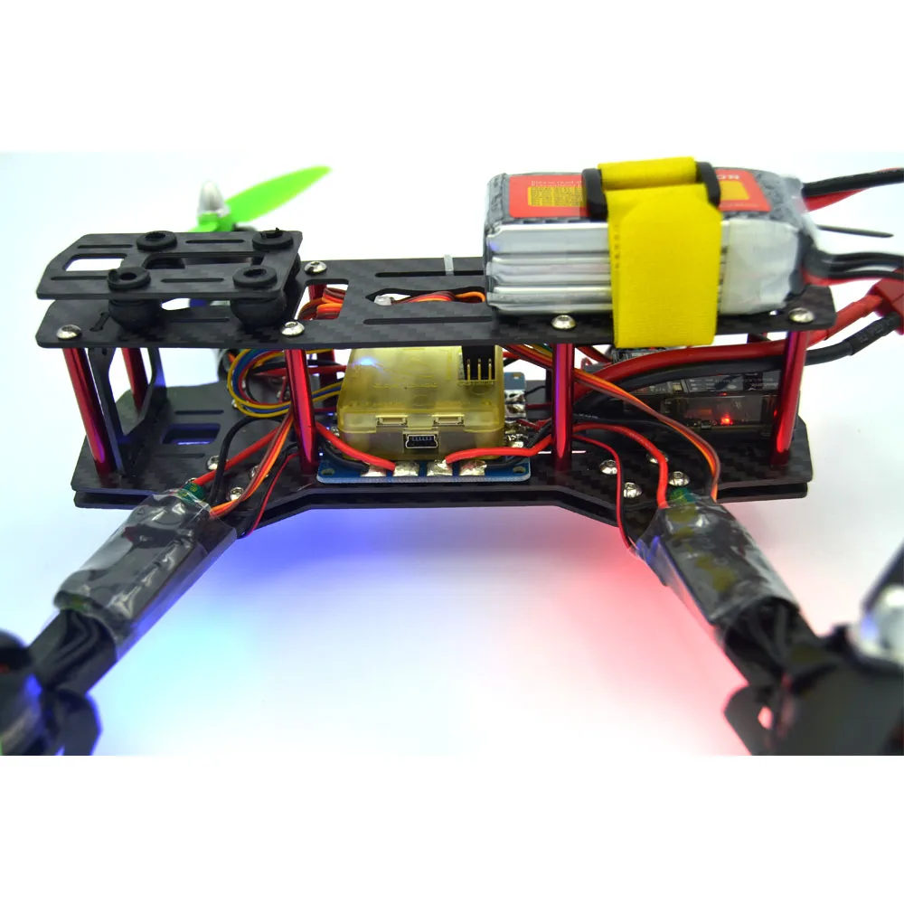 FPV рама гоночный+ CC3D Контроллер полета+ MT2204 2300KV двигатель Simonk fpv12A ESC+ 5030 пропеллер AT9 QAV 250 RTF Квадрокоптер