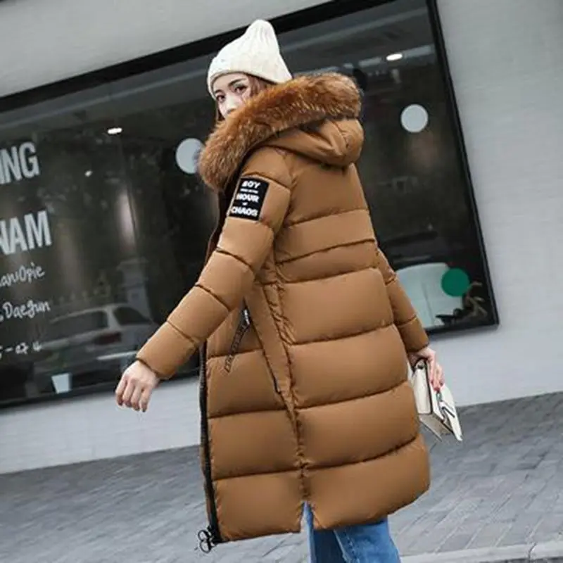 Brieuces зимние женские пуховые парки зимняя куртка с большим мехом плотное тонкое