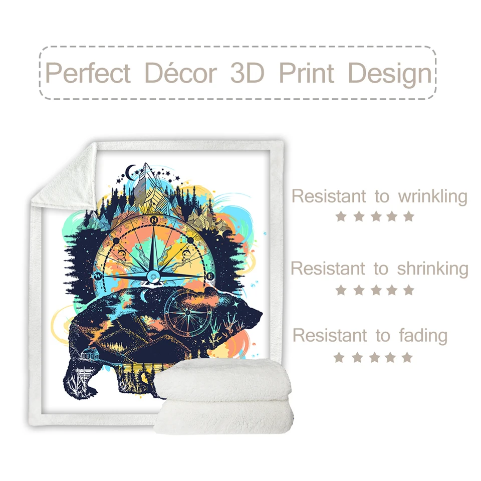 BeddingOutlet одеяло с медведем мягкое плюшевое покрывало из шерпы супермягкое