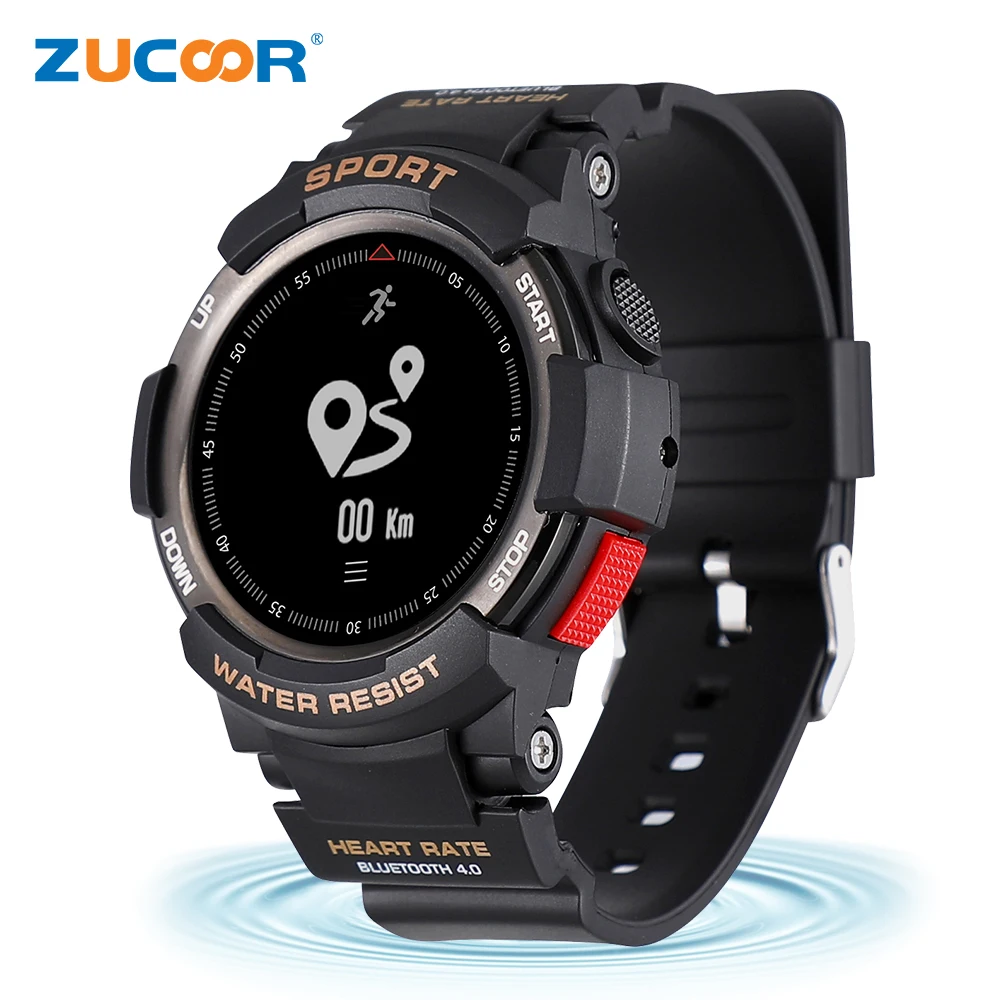 Zucoor Смарт-часы Smartwatch Relogio Носимых устройств часы IP 68 Водонепроницаемый Будильник