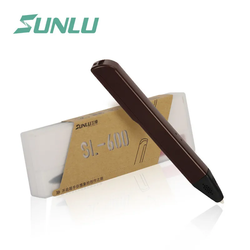 SL-600 3D pen(Brown) SUNLU 3D ручки для детей 3D магический карандаш поддержка 1,75 мм PCL/PLA нити детей Scribble ручка - Цвет: SL-600 3D pen(Brown)