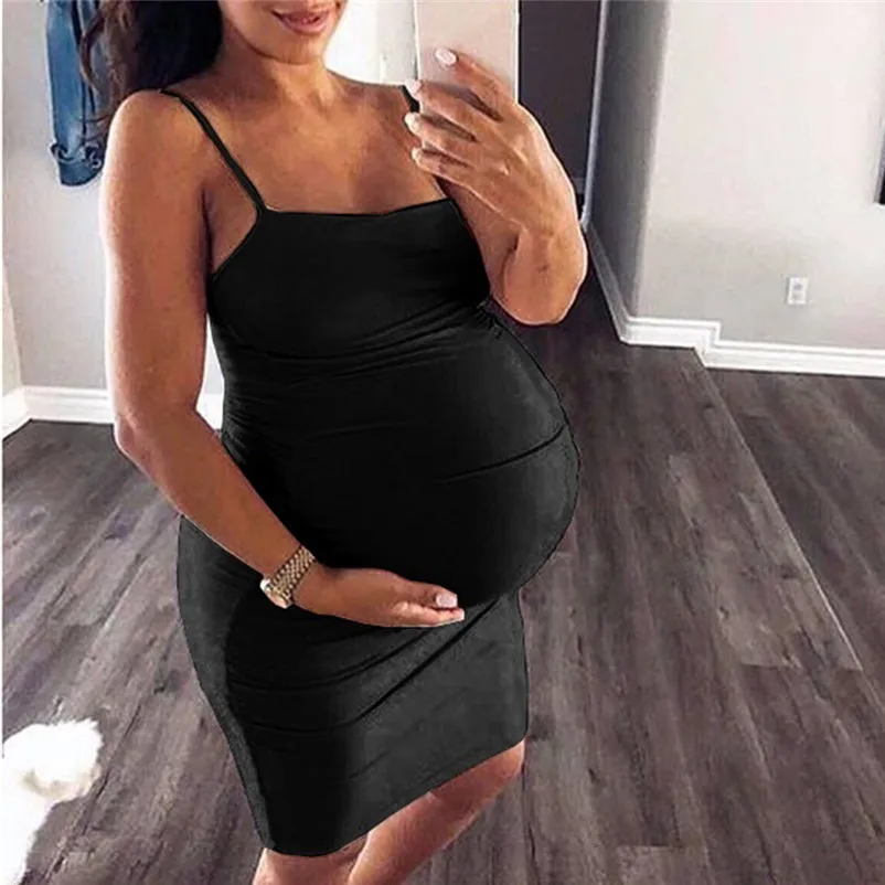 Без рукавов для беременных мини платье Для женщин аксессуары Bodycon Повседневная