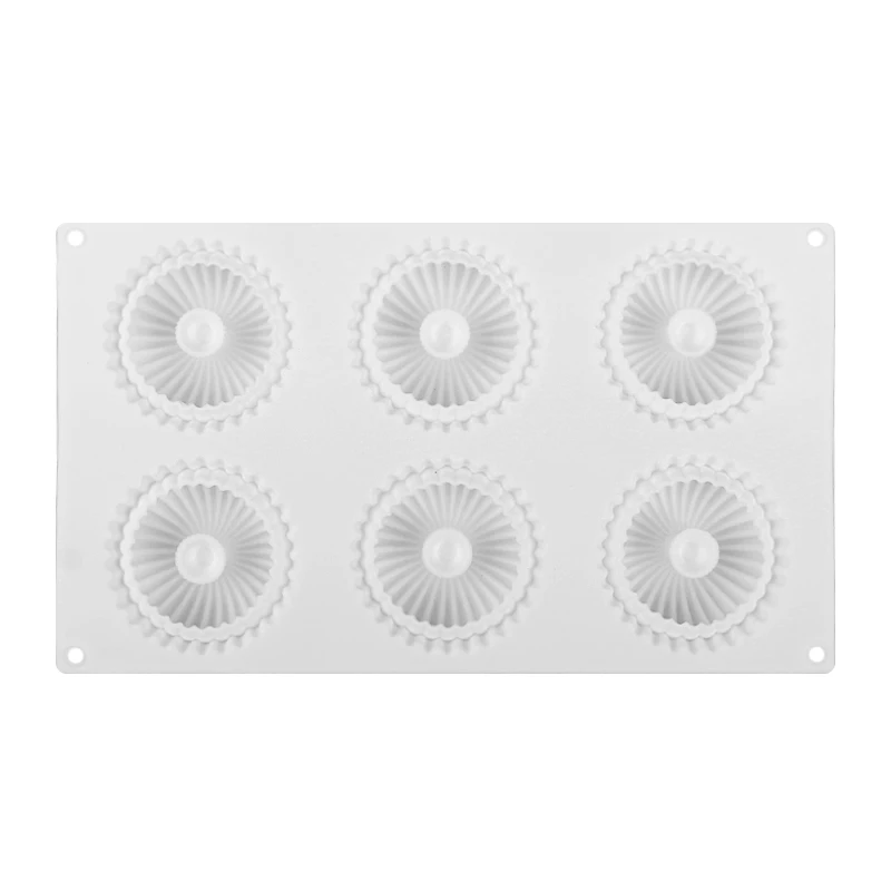 Силиконовая форма для украшения торта 6 отверстий линии кольцо в полоску