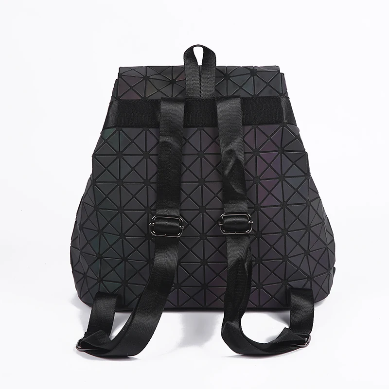 Новый Для женщин Лазерная световой рюкзак мини геометрический сумка складной
