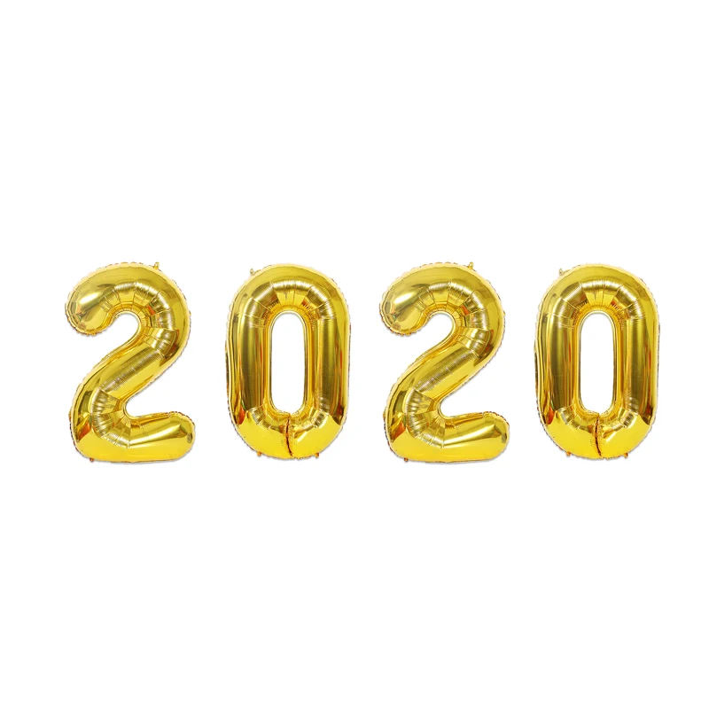 4 шт./компл. Φ 40 дюймов 2020 рождественские воздушные шары фольгированные декор с