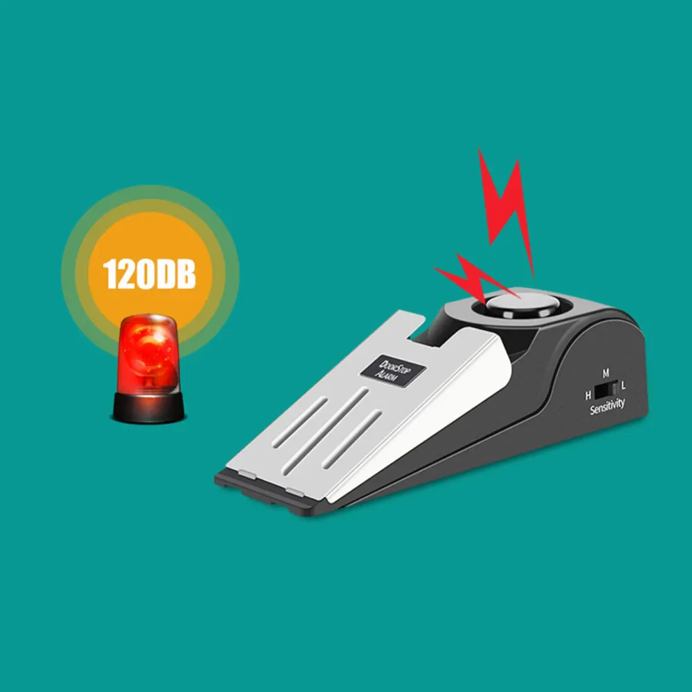 120dB дверной стоп-сигнал, беспроводная домашняя система безопасности для путешествий, портативная безопасность, клин, Alertfor, домашняя пробка, оповещение, блок безопасности, горячая Распродажа