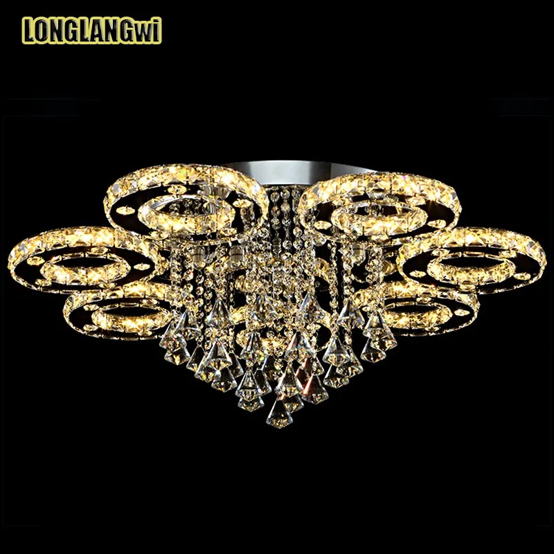 Modern Led Crystal chandelier Lights For Living Room luminaria teto cristal chandeliers Lamps Home Decoration | Лампы и освещение
