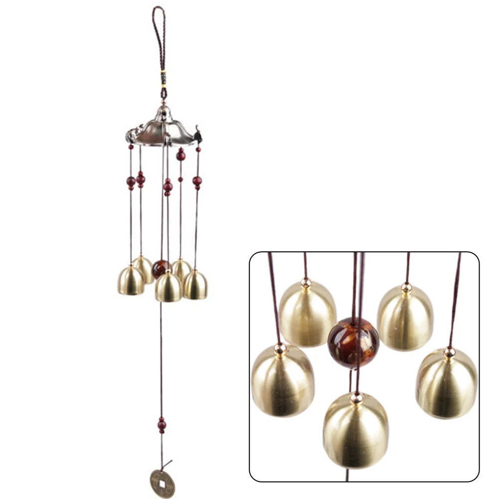 Античная медь 5 колоколов Пентагон павильон деньги чертеж двора сад открытый