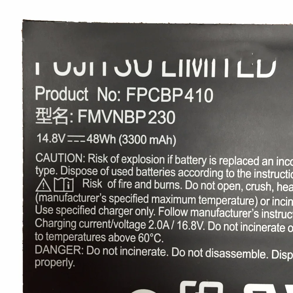 14 8 V 48WH 3300 мА/ч FMVNBP230 оригинальный ноутбук Батарея для FUJITSU LIFEBOOK FPB0304 FPCBP410 U554 U574 UH554