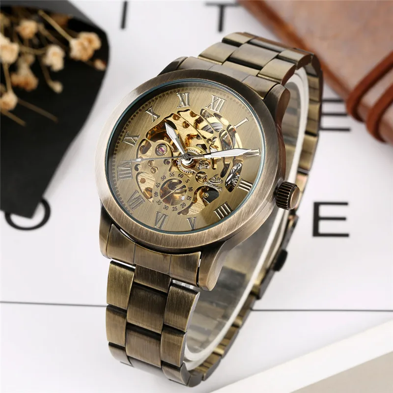 Автоматические часы Скелет механические для мужчин с автоподзаводом Tevise лучший