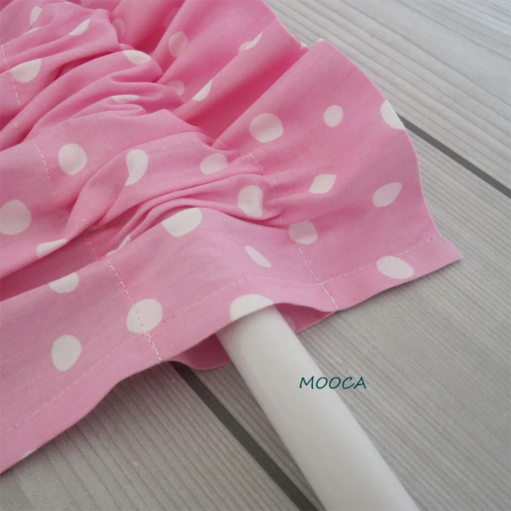 Симпатичная розовая задняя шторка из хлопка в горошек | Дом и сад