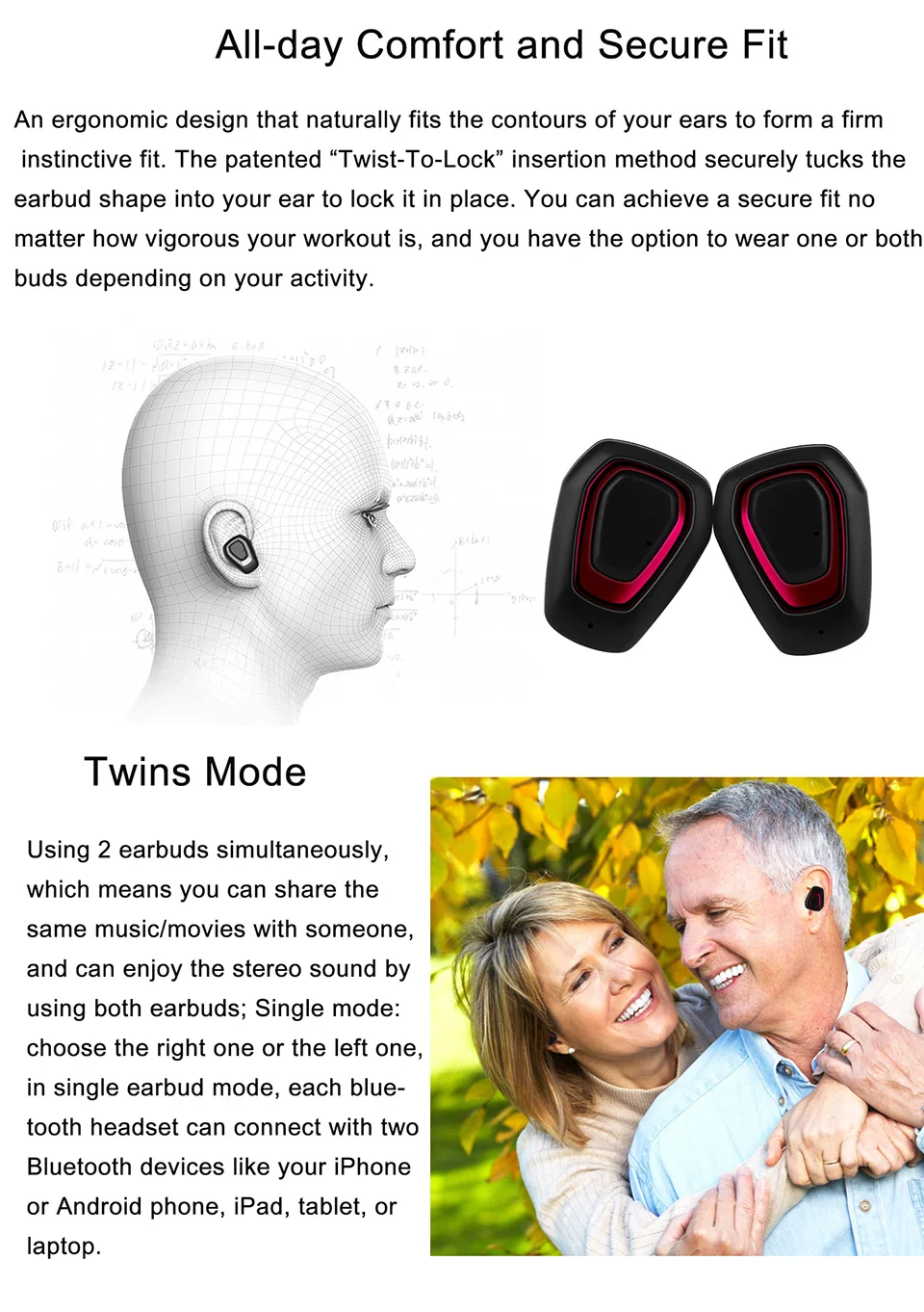 Оригинальные ABAY A7 настоящие беспроводные TWS наушники Bluetooth V4.2 наушники-вкладыши с микрофоном гарнитура-вкладыши для iPhone Android