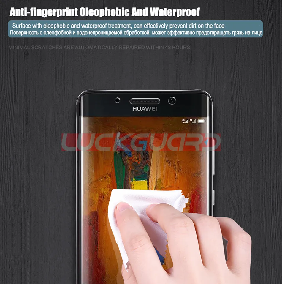 LuckGuard 5D полный экран протектор для huawei mate 8 9 10 20 30 Pro Nova 2 Plus 2S Lite Полное покрытие без стекла мягкая Гидрогелевая пленка