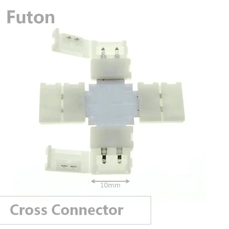 2Pin 10 мм ширина светодиодные ленты Разъем без пайки светодиодный разъем (L/тройник