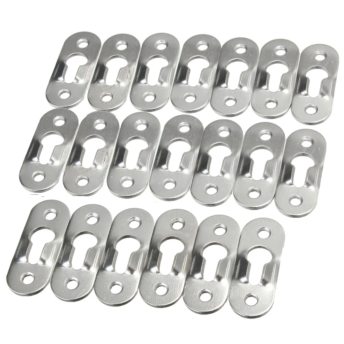20Pcs Mayitr 10/20 шт. 44 мм x 16 мм изображение металлическая вешалка Замочная скважина вешалка крепеж для рамки для картин, фоторамки, сделанные комоды шкаф - Цвет: 20Pcs