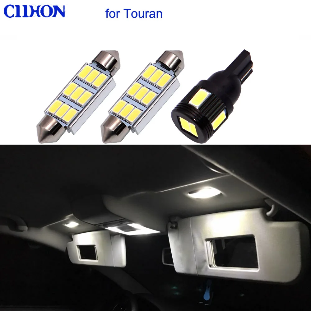 Ciihon 13 шт. Автомобильные светодиодные лампы для VW Touran белые автомобильные