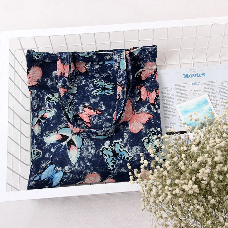 Двухслойная Хлопковая сумка для покупок + хлопковая подкладка эко многоразовая