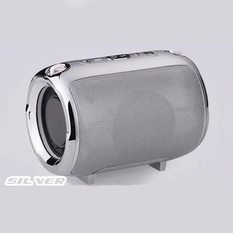 Silver Наружная bluetooth-колонка портативные крепления 3D Беспроводная стереоколонка AUX TF радио музыкальная шкатулка - Цвет: Silver