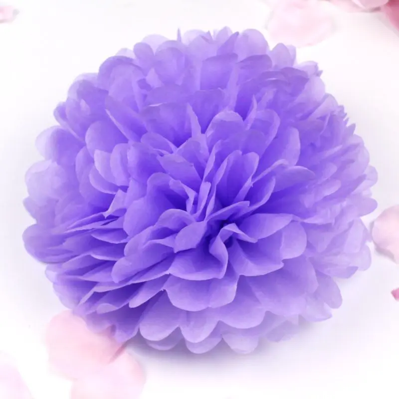 light purple 5 шт./лот цвет 22 6 дюймов(15 см) Бумага помпон из бумажной салфетки цветочные шары для свадьбы для домашней вечеринки на день рождения автомобиль декоративная ткань Бумага - Цвет: light purple