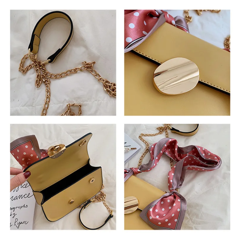 Новая дизайнерская сумка через плечо с шарфами 2019 модная маленькая квадратная