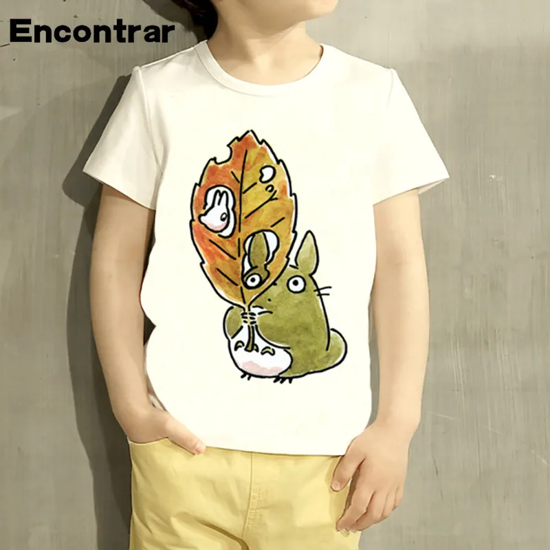 Anime My Neighbor Totoro Cartoon Design Baby Boys/Girl T Shirt Kids Funny Short Sleeve Tops Children Cute T-Shirt HKP2207 | Детская
