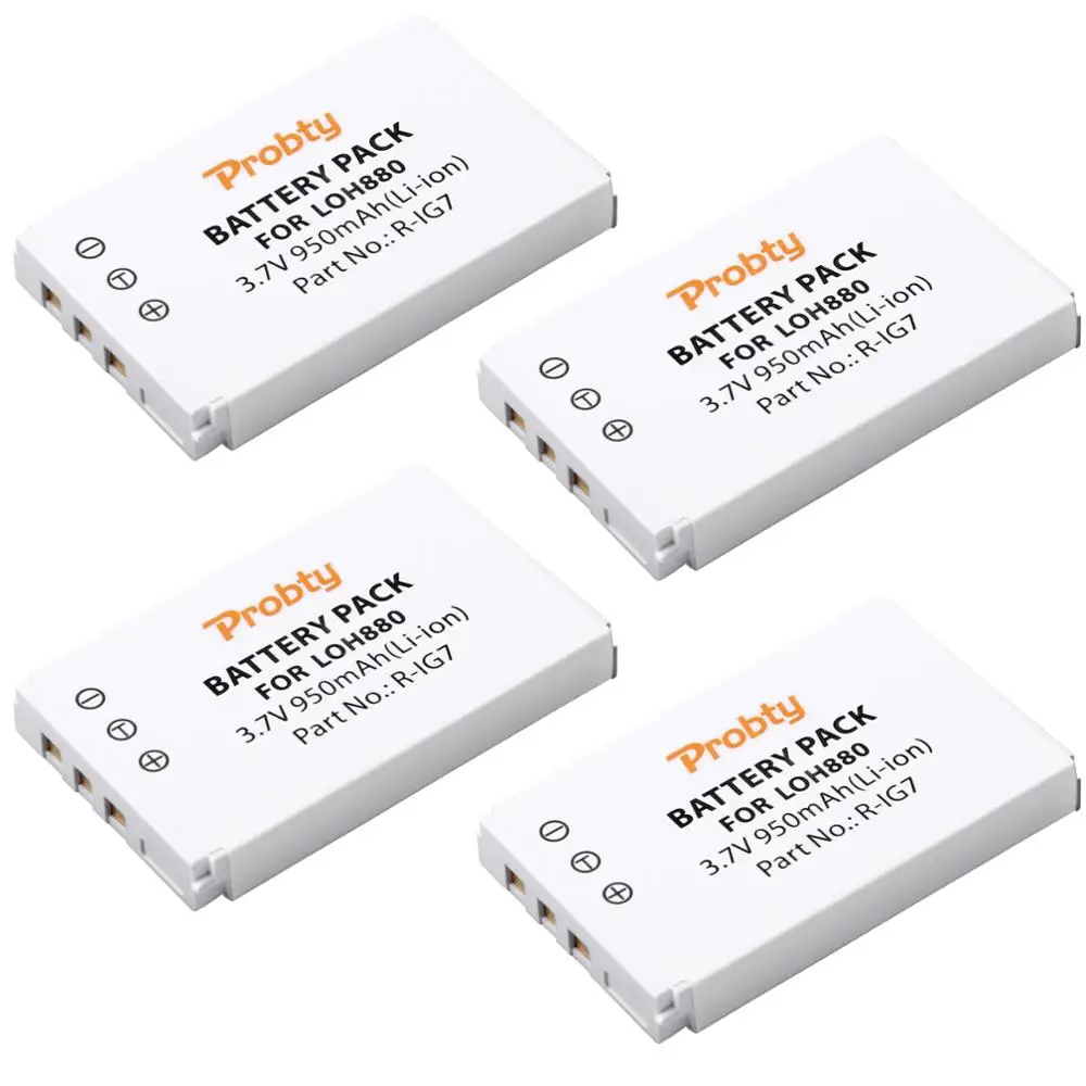 4 шт. запасная батарея R-IG7 RIG7 950 мАч для Logitech Harmony One 900 720 850 880 885 890 Pro H880 универсальная