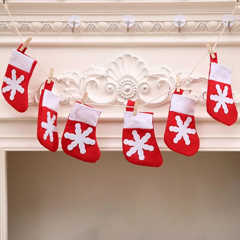 1 м Рождественские Носки с рисунком счастливого флага Новогодний Декор для дома и