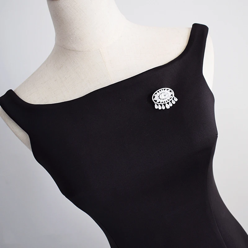 AAA прозрачный кубический Броши с фианитом Груша Cut Циркон мотаться декоративная