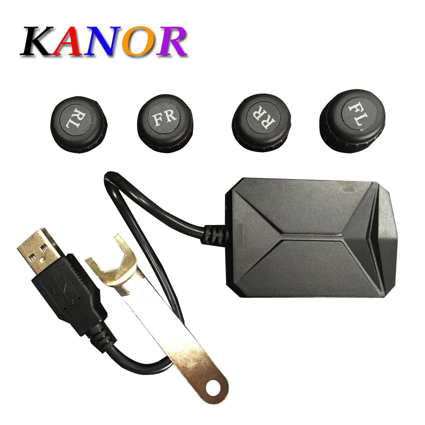 KANOR TPMS для Android автомобильная DVD система контроля давления в шинах 4 датчика сигнализация система контроля температуры в шинах