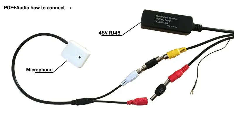 HJT с аудиовходом POE 5.0MP H.264/H.265 IP Камера 4 ИК ночного видения металл