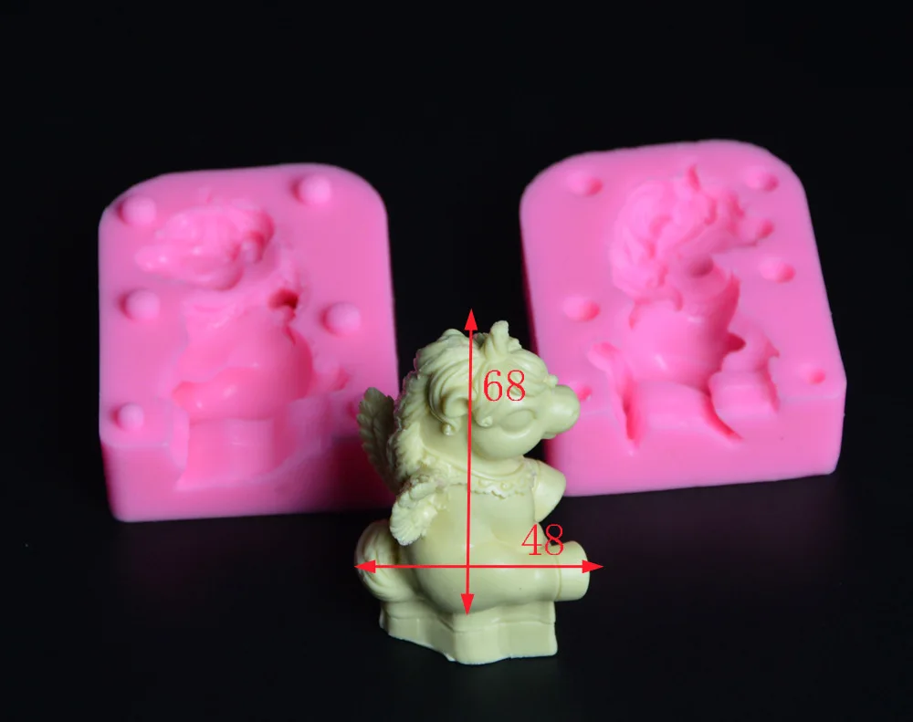 3D единорог Пегас помадка торт формы украшения инструмент мыло ручной работы плесень свечи плесень DIY глина смолы ремесло плесень ПОДАРОК для дочери