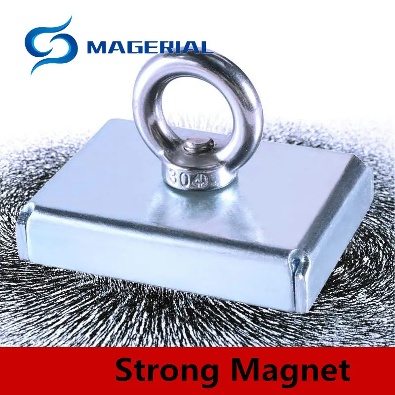 Магнит монстра диаметр 75 мм прямоугольник и нержавеющая сталь крюк мощный Lathed