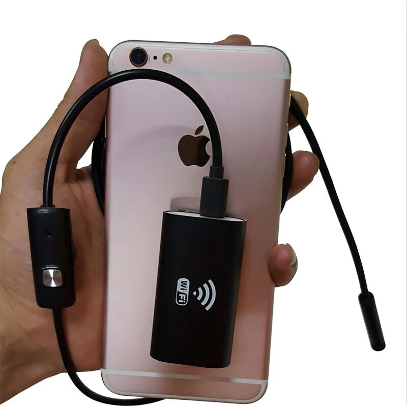 8 мм Объектив Wifi Android Iphone эндоскоп камера 1 м 5 2 3 Водонепроницаемая трубка змеиная