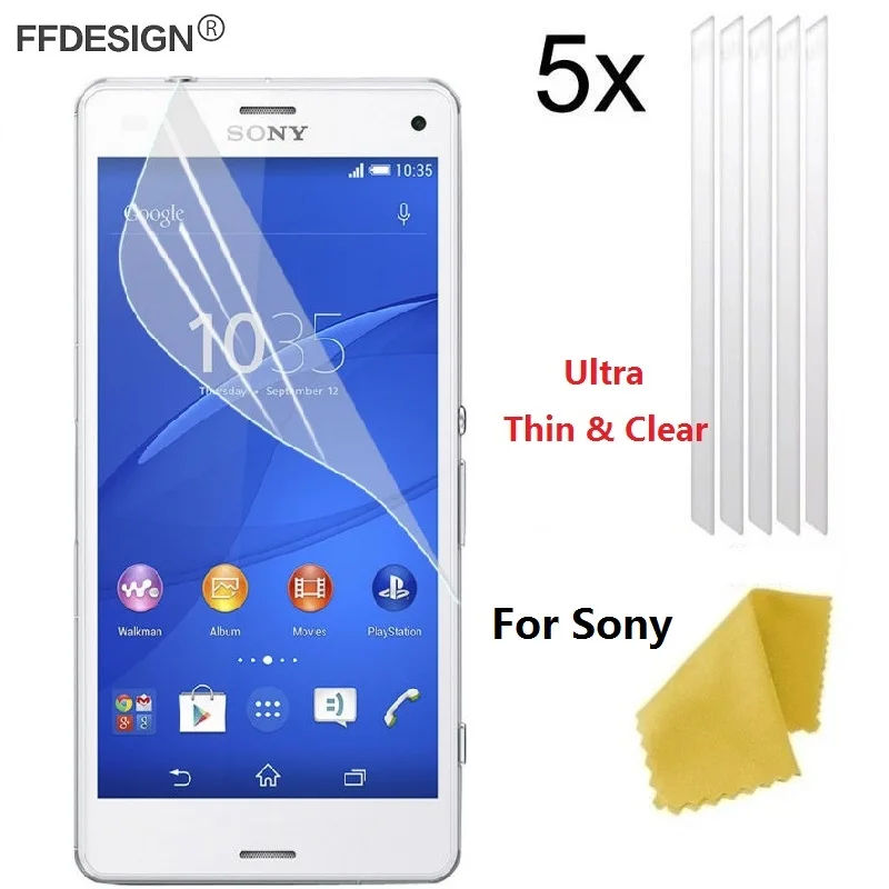 Защитная пленка для ЖК-экрана с защитой от царапин 5 шт. Sony Xperia Z5 Z4 Z3 Z2 Z1 Compact E5 E4 M5 M2