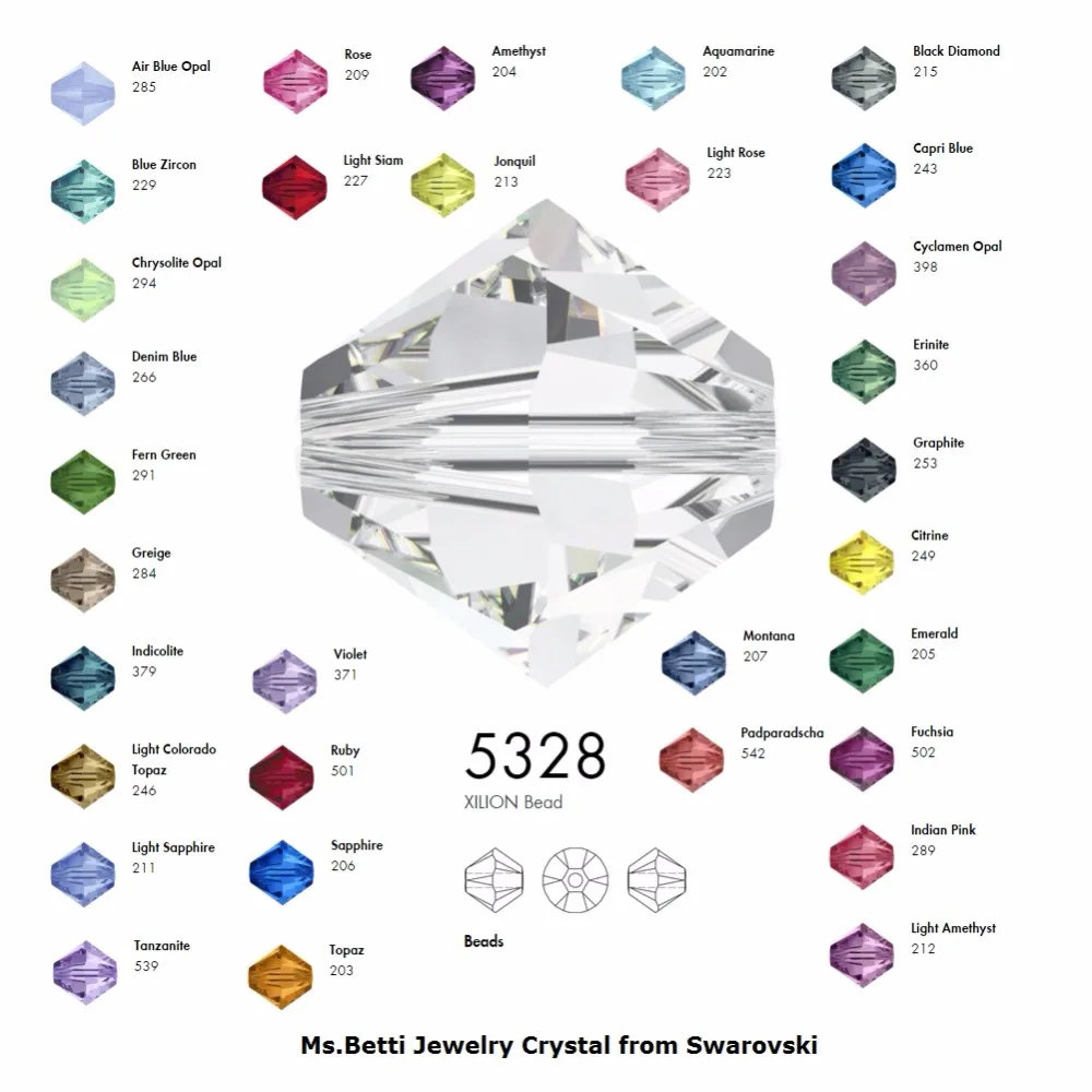 MS Betti, хит 5328, 4 мм, простые Color1-250 бусины с ромбовидными конусами, кристаллы от Swarovski, свободные бусины, розничная, для изготовления ювелирных изделий